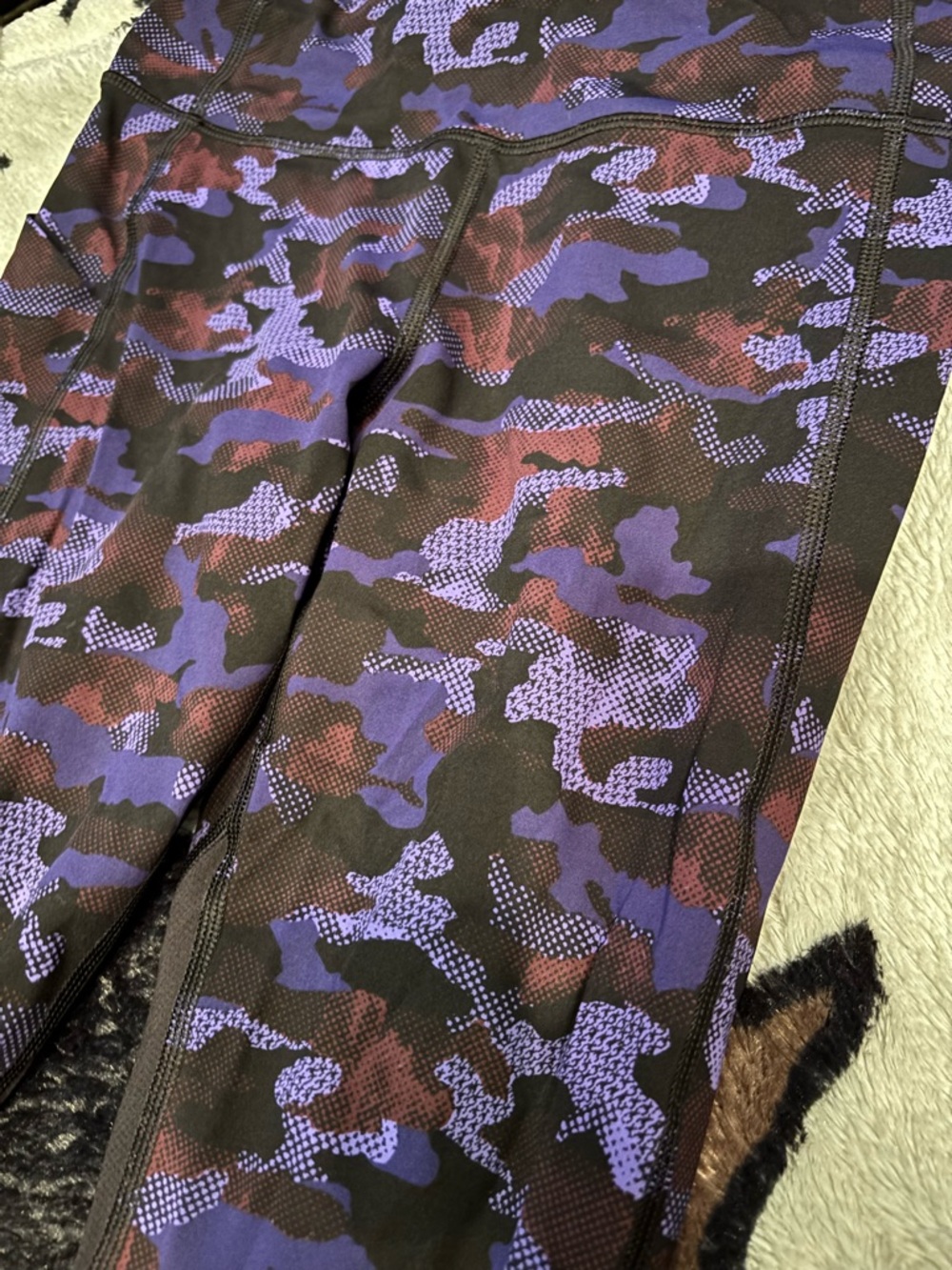 Lululemon Purple & Black Camo Leggings - Picture 2 of 7